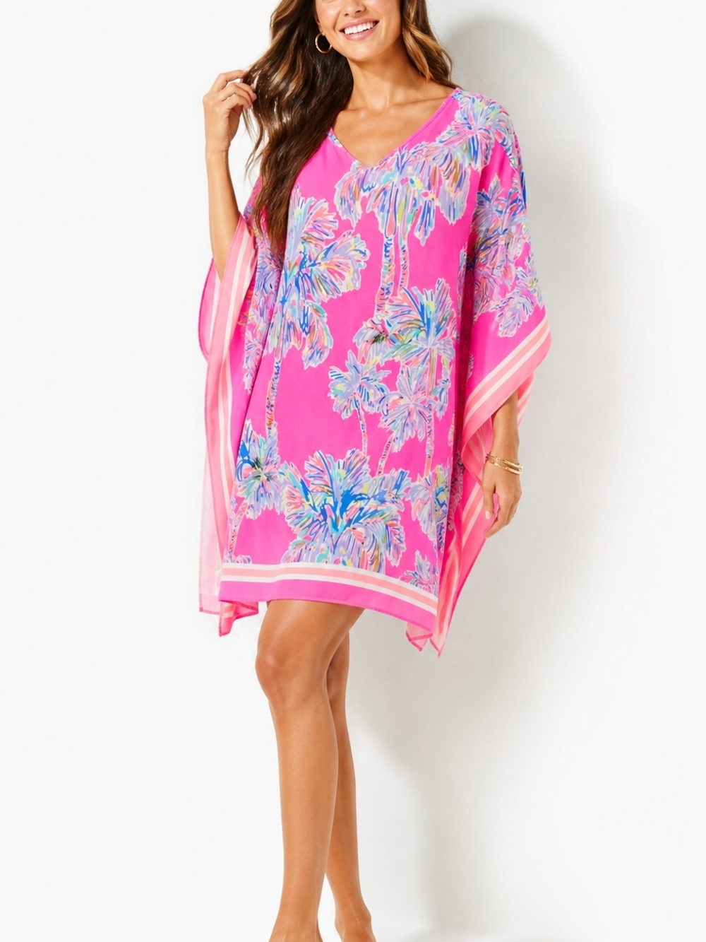 Lilly Pulitzer Lindamarie Caftan 100% Silk Coverup S/M